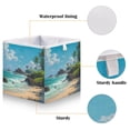 thumbnail image 3 of Foldable Fabric Storage Bin Home Cubes Clothing Organizer Bins Large Collapsible Box Basket for Home Organizer Serene Beach Scene, 3 of 7