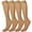 4 Pairs Natural, variant on Manzi 4 Pairs Knee High Stockings 40D Semi Opaque Trouser Socks for Women