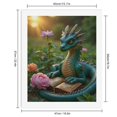 thumbnail image 2 of Paint by Numbers Kit for Adults, Dragon Reading Flowers Paint by Numbers, Easy Paint by Numbers Kit for Adults Beginner, DIY Adult Paint by Number Kits on Canvas, 12x16in Home Decor, 2 of 7