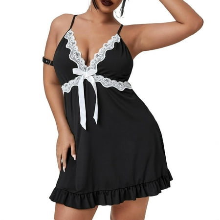 

Babydolls Black Plus Size Sexy Lingerie (Women s)