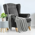 thumbnail image 2 of Americanflat 50x60 Throw Blanket, 100% Cotton with Fringe, Black and White Herringbone, all seasons blanket, 2 of 5