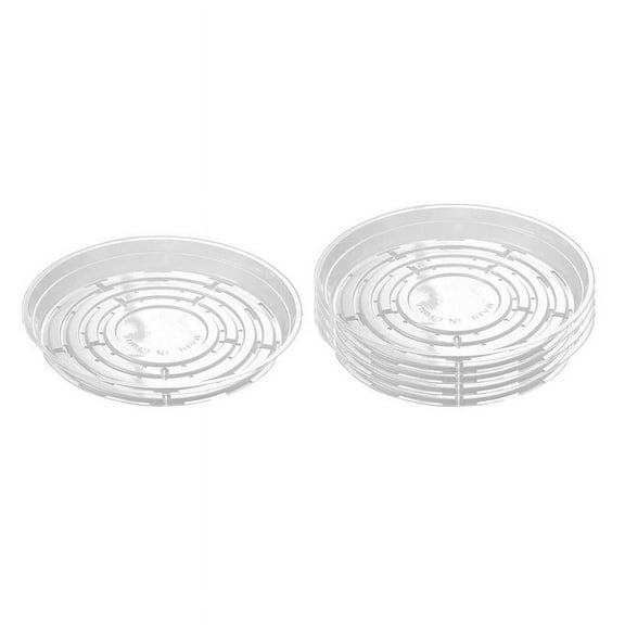 5x Garden Flower Plant Saucers Water Tray Base,Indoor Outdoor Accessory,Clear,Round Plant Flower Pot - 10inch