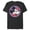 Dark Heather, variant on Mickey Mouse Red White and Blue Retro Americana - Short Sleeve Blended T-Shirt for Adults - Customized-Black