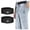 Black+Black, variant on WHIPPY No Buckle Elastic Belts for Men Women Black Invisible Stretch Belt for Jeans Pants