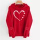 thumbnail image 5 of Xuyuer Valentines Hoodie for Women Funny Valentine Love Heart Graphic Long Sleeve Hoodies Pullover Tops Sweatshirt Long Sleeved Hooded Sweatshirt, 5 of 9