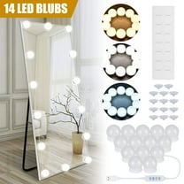 TSV 22ft Hollywood Makeup Mirror Light, 14 LED Vanity Lights 3 Colors for Bedroom Dressing Table