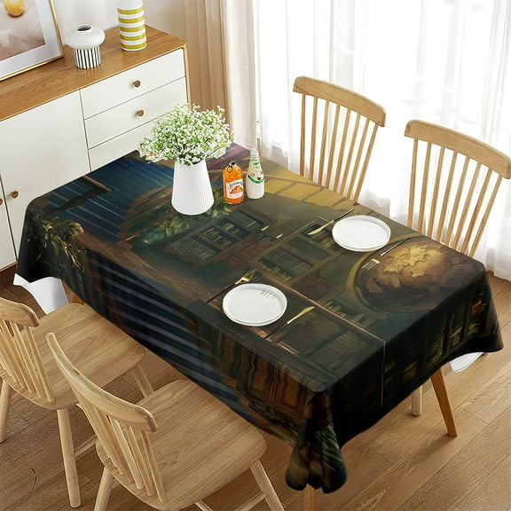 Tablecloth Rectangle Decoration Room Dining Room Living Study for Cover Table Pattern Books Bookshel