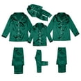 thumbnail image 4 of Pxiakgy 2025 Family Satin Christmas Pajamas Sets Solid Silk Xmas Pjs Matching Sets Soft Sleepwear for Mens Womens Adults Kids Christmas Satin Pajamas for Family 2 Piece Green1 Baby Size:0-3Months, 4 of 6