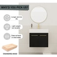 thumbnail image 2 of BNK 24" Bathroom Vanity with Sink, Modern Wall-Mounted Bathroom Storage Cabinet, Single Cabinet with 2 Soft-Closing Doors, Black Chestnut Vanity, 2 of 20