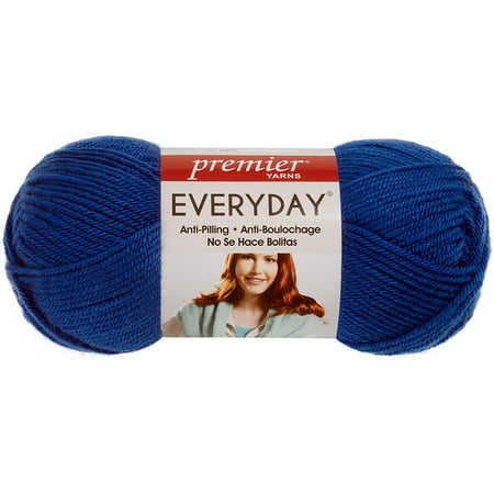 Worsted Fiber - Deborah Norville Everyday Solid Yarn-Royal Blue