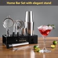 thumbnail image 2 of Mixology Bartender Kit | Home Bar Set Cocktail Shakers Bartending Kit | Bar Tools Boston Shaker Set with Stand | Cocktail Set Bar Kit with Stand by Plat Star | Stainless Steel Barware, 2 of 7