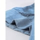 thumbnail image 4 of ABPHQTO Camisa vaquera de manga corta con cuello vuelto azul claro para mujer, 4 of 5
