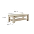 thumbnail image 3 of Modway Hollis Rectangular Coffee Table in Travertine Laminate, 3 of 8