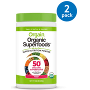 (2 pack) (2 Pack) Orgain Organic Superfood Powder, Berry, 9.9 Oz