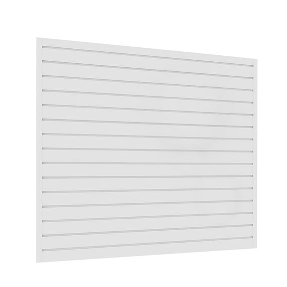 Interlocking PVC Slatwall Panels for Garage - 4ft x 1ft Heavy Duty Wall Organization System with Accessory Slots