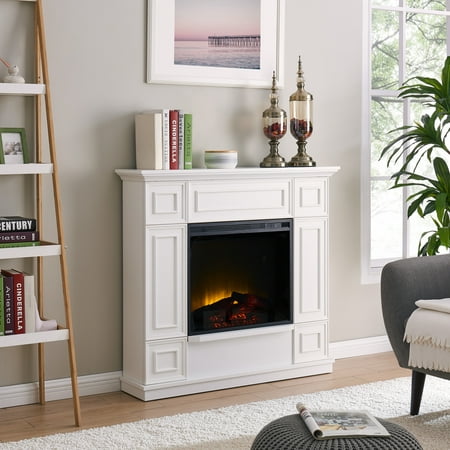 Bold Flame 43.31 inch Electric Fireplace free standing in White