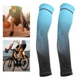thumbnail image 2 of Mangas para brazos Protección solar Elástica Transpirable Absorción de humedad fresca Tamaño libre Mangas para el sol para deportes Ciclismo Viajes Azul claro YUNYI BRAND  Deportes, 2 of 8