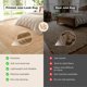 thumbnail image 5 of Alfombra de cama estampada con aspecto de yute de 3 x 5 pies para sala de estar, lavable, 5 of 9