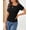Black, variant on Womens Summer Top Asymmetrical Twisted Tea Shirt Black l