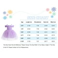 thumbnail image 2 of KIMI BEAR Little Girls Formal Dress 9T Little Girls Party Dress Princess Dress 10T Little Girls Pure Color Shinning Sequins Mesh Hemline Sleeveless Off-The-Shoulder Princess Dress Purple, 2 of 8