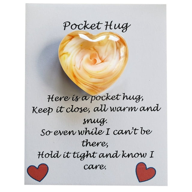 Pocket Hug Corazón Pocket Hug Corazón Hug Regalo Adecuado para la atmósfera de vacaciones Regalo Piedra de vidrio
