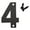 E, variant on 3 Inch Metal House Numbers, House Address Numbers, Black House Garden Numbers for Outside, Metal Mailbox Number, with 2 Screws