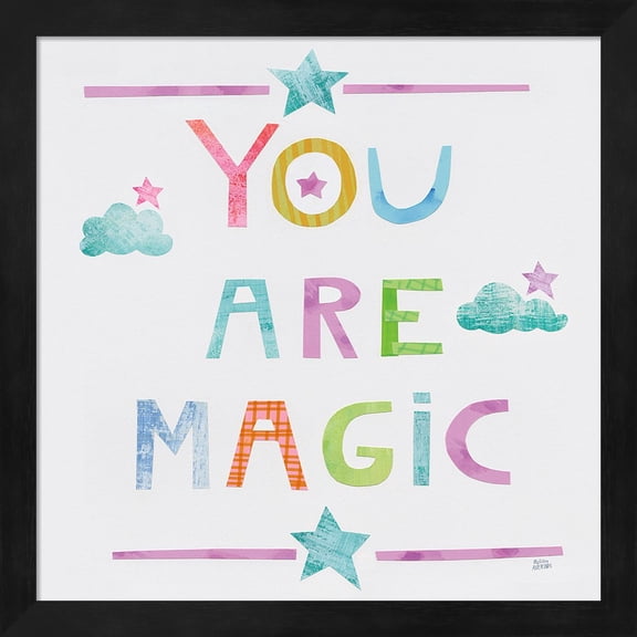 Unicorn Magic V Clouds by Melissa Averinos, Framed Wall Art, 13.25W x 13.25H