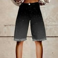 thumbnail image 2 of yunLCZ Womens Dress Pants Flare Denim Shorts For Women Wide Leg Denim Shorts Woman Vintage Floral Print High Waisted Straight Stretch Pants With Pockets Office Slacks, 2 of 4