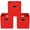 Red, variant on Fabric Storage Bins Set of 3 with Handles, Foldable Cube Organizers for Closet and Home Storage, 11x11x11 Inches, Gray