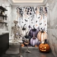 thumbnail image 3 of Shower Curtains for Bathroom-60"x72",Halloween Horror Pumpkin Waterproof Bath Curtain Grommet Shower Curtain Set with Hooks, 3 of 9