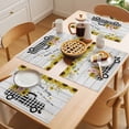 thumbnail image 5 of Pig Truck Sunflower Placemats Set&nbsp;of&nbsp;8 Vintage Farm Loads of Sunshine Board Heat Insulation Washable Place Mats, Non-Slip Table Mats for Dining Table Party Kitchen Decor,13x19 Inch, 5 of 9