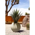 thumbnail image 4 of Veradek Strata Series Sphere Plastic-Stone Round Planter - Sand, 4 of 9
