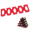 thumbnail image 2 of Silicone Wine Stacker Foldable Beer Can Rack Space Saver Wine Bottle Holder Fridge Tray Mat Red 1pcs, 2 of 5