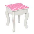 thumbnail image 6 of SESSLIFE Kids Vanity Table and Chair, Children Vanity Set with Mirror, Makeup Dressing Table with a Drawer，Play Vanity Set for Girls, Reds Dots and White, 6 of 8