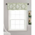 thumbnail image 3 of Sage Green Southwest Linen Curtain Valance for Bedroom/Bathroom/Kitchen/Office/Living/Dining Room Window,Retro Oriental Geometric Flower Pocket Topper Drapes Decorative Cafe Drapery Panel 42"x12", 3 of 6