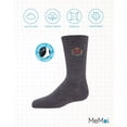 thumbnail image 6 of MeMoi Boys' Sophisti-Crest Mercerized Cotton Blend Crew Socks - Boys - Male, 12, Gray, 6 of 7