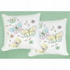 Jack Dempsey 663 143 Stamped White Pillowtops 15''X15'' 2/Pkg-Fluttering Butterflies