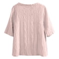 thumbnail image 4 of Women's Plus Size Casual Hollow Out Open Front Cardigan Top 2026 Open Front Cropped Sweater Cardigan Crochet Cardigan Cropped Sweater by Blekii Pink 2Xl, 4 of 5
