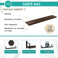 thumbnail image 4 of Juego de 3 repisas flotantes de pared, estanterías flotantes ampliadas, capacidad máxima de peso 40 libras, estante flotante de pared moderna para dor, 4 of 7