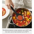 thumbnail image 6 of Yamazaki Home Floating Cooking Spoon, Black, Silicone, Dishwasher Safe, Floating Design, No Assembly, 6 of 7