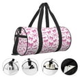 thumbnail image 3 of Fotbe Pink bows Bolsa Deportiva de Lona Plegable con Estampado, Bolsa de Gimnasio con Bolsillo Seco/Húmedo, Bolsa de Viaje Ultraligera de Gran Capacidad, 3 of 6