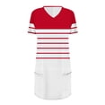 thumbnail image 4 of Summer Shirts For Women Sevevn Women's Fashionable Printed Double Pocket Short Sleeved V-Neck T-Shirt, 4 of 6