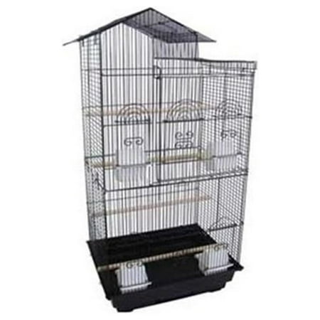 UPC: 0833775001459 | Ymlgroup 6894 3 by 8  Bar Spacing Villa Top Small Bird Cage – 18 x14  in Black