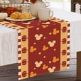 thumbnail image 6 of Fall Pumpkin Table Runner, Red Autumn Thanksgiving Polka Dot Kitchen Dining Table Decor, Seasonal Burlap Home Decoration Indoor Outdoor Party Supply 13 x 60 Inch, 6 of 6