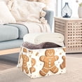 thumbnail image 5 of Gingerbread Man Cartoon Christmas Foldable Storage Bin with Lid and Handle Collapsible Storage Box 16.5 x 12.6 x 11.8 inches, 5 of 7
