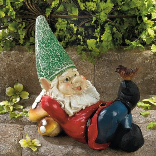 Zingz & Thingz Lazy Gnome Solar Statue by Koolekoo
