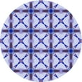 thumbnail image 1 of Ahgly Company Machine Washable Indoor Square Transitional Slate Blue Area Rugs, 3' Square, 1 of 7