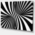 thumbnail image 3 of DESIGN ART Designart "Black and White Spiral" Digital Canvas Art Print 12 in. wide x 8 in. high, 3 of 5