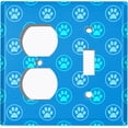 thumbnail image 4 of Metal Light Switch Plate Cover Puppy Dog Paw Print Logo Blue DOG041, 4 of 13