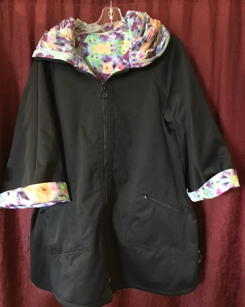 UBU Reversible Raincoat Floral \u0026 Black 